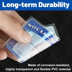 6 Pack Clear Card Sleeves for Social Security, Medicare & Credit Cards - Wate... - Image 5