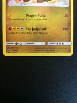 Shining Rayquaza Pokemon Card 56/73 Shining Legends Holo Rare Dragon - Image 3