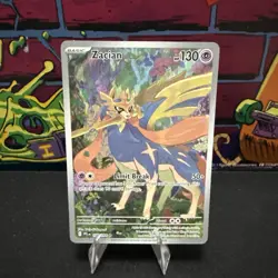 Pokemon TCG Zacian 100/094 Phantasmal Flames Illustration Rare NM Card - Image 1