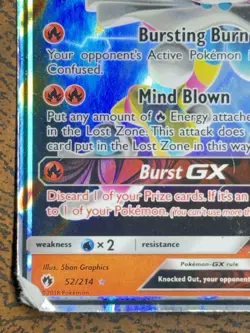 Blacephalon GX 52/214 Lost Thunder Ultra Rare Holo Pokemon Card. - Image 5