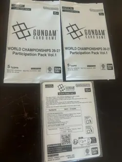 Lot of 2x Gundam Card Game WORLD CHAMPIONSHIP 26-27 Packs + 1x Event Pack 01 - Image 1
