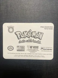 Pokemon Pikachu Raichu 3D Lenticular DVD Promo Card Viz Video Pioneer PIKA-0030D - Image 4