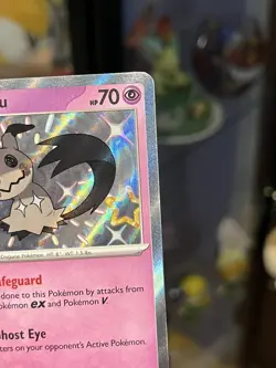 Pokemon TCG Mimikyu Holo Shiny Card 160/091 Paldean Fates - Image 2