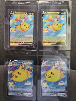 Pokemon Celebrations Flying Pikachu V 6/25 & Flying Pikachu Vmax 7/25 4 Card Lot - Image 1