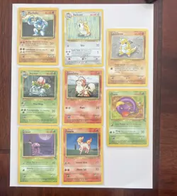 Pokemon TCG Lot of 8 vintage cards 1999-2000 HP-NM! - Image 1