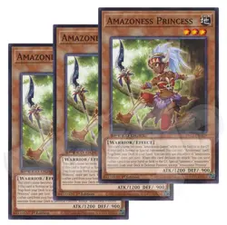 Yugioh - Amazoness Princess x 3 - 1st Edition LP - Plus Free Holo Card - Image 1