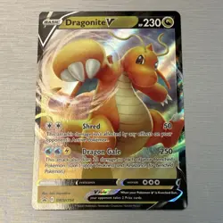 Pokemon TCG Dragonite V SWSH154 Promo Full Art Holo 230 HP Basic Card - Image 1