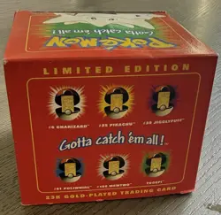 Pokemon 23k Gold-Plated TOGEPI Trading Card New Sealed W/Box By Burger King 1999 - Image 4