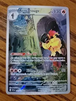 Armarouge Scarlet & Violet Base Illustration Rare Holo Pokemon TCG Card 203/198 - Image 1