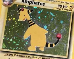 AMPHAROS 1/64 Holo Rare Neo Revelation POKEMON Unlimited Holo 2001 Card - Image 3