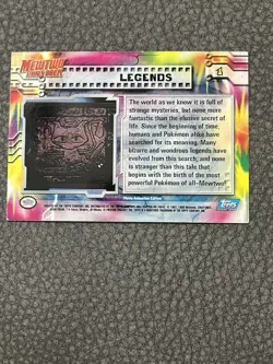 MEWTWO STRIKES BACK # 1 TOPPS MOVIE ANIMATION ED POKEMON LEGENDS CARD FOIL EX+ - Image 4