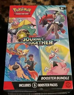 Pokemon Journey Together Booster Bundle New Sealed Cards, 6-Pack TCG - Image 1