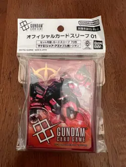 Char's Zaku Zeon Gundam Card Game Official Japanese 70 Sleeves GA1 - Image 1