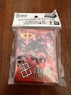 Char's Zaku Zeon Gundam Card Game Official Japanese 70 Sleeves GA1 - Image 2