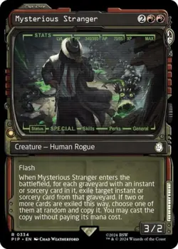 ~ Mysterious Stranger (Showcase) ~ NM ~ UB: Fallout ~ MTG ~ - Image 1