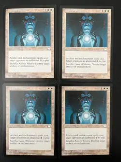 MTG- Aura of Silence x4 - Weatherlight - NM - Image 1