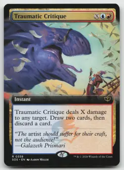 Traumatic Critique (Extended Art) R Secrets of Strixhaven 358 NM - Image 1