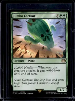 2025 Magic MTG Final Fantasy Jumbo Cactuar Foil Rare #0191 - Image 1