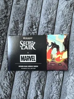 MTG Secret Lair x Spider-Man: Heroic Deeds Rainbow Foil Edition Sealed - Image 1
