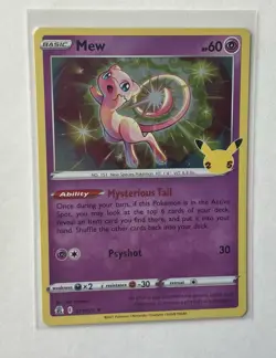 Pokemon Card Celebrations Set Mew 011/025 Holo Rare 25th Anniversary - Image 1