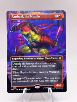 Raphael, the Muscle 0004 Borderless Commander: Ninja Turtles TMC MTG NM - Image 1
