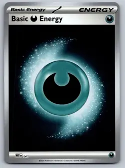 BASIC DARKNESS ENERGY - 007 7 REVERSE HOLO POKEMON MEGA EVOLUTION ENERGIES NM/M - Image 1