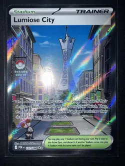 Pokemon TCG Lumiose City 111/088 POR Full Art Trainer-Stadium Holo - Image 1