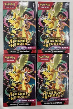 X4 Pokemon TCG Ascended Heroes Booster Bundle | SEALED | LOT OF 4 | SHIPS NOW - Image 1