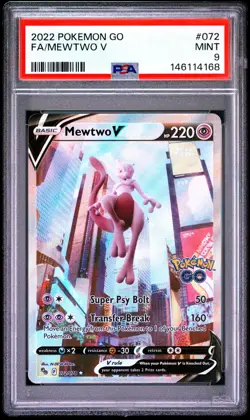 2022 Pokemon Go Mewtwo V #072/078 Alternate Full Art PSA 9 - Image 1