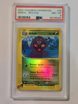Pokemon TCG Arbok Expedition 035/165 Reverse Holo Rare PSA 8 - Image 3