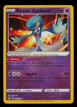 Radiant Gardevoir 069/196 Radiant Rare Lost Origin Pokemon Near Mint - Image 1