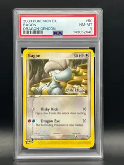 POP 5-PSA NM-MT 8- 2003 Pokemon EX Dragon-Bagon #50-GEN CON Black Star Promo - Image 1