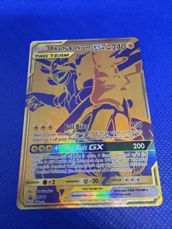 Pokemon TCG Black Star Promo Pikachu Zekrom Tag Team Gold GX SM248 Card - Image 1