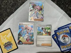 Pokemon TCG Holo Ultra Rare Rosa’s Encouragement Trainer Full Art Plus Bonus - Image 1