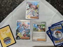 Pokemon TCG Holo Ultra Rare Rosa’s Encouragement Trainer Full Art Plus Bonus - Image 2