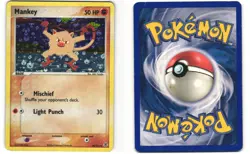 Mankey Reverse Holo Pokemon TCG FireRed & LeafGreen 38/112 HP CREASE - Image 3