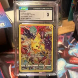 Pokemon Pikachu 160/159 Crown Zenith Secret Rare Holo CGC Mint 9 English - Image 1