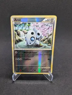 Pokemon TCG Aron 56/102 HGSS Triumphant Reverse Holo VLP - Image 1