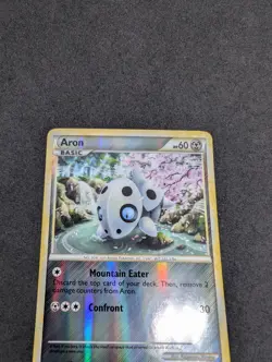 Pokemon TCG Aron 56/102 HGSS Triumphant Reverse Holo VLP - Image 4
