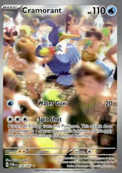 Cramorant 176/167 Illustration Rare Twilight Masquerade Pokemon Holo Near Mint - Image 1