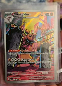 Pokemon TCG Conkeldurr Illustration Rare Black Bolt 127/086 - Image 1
