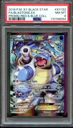 Blastoise EX XY122 Black Star Promo PSA 8 NM/Mint Pokemon Card *NEW CERT* - Image 1