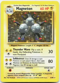 Pokemon TCG Magneton Base Set Holo Rare 009/102 Holo - Image 1