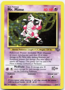 Pokemon TCG Mr. Mime (6) Jungle Holo Rare 06/64 Unlimited Holo - Image 1