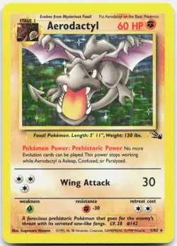 Pokemon TCG Aerodactyl (1) Fossil Holo Rare 01/62 Unlimited Holo - Image 1