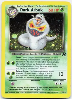 Pokemon TCG Dark Arbok (2) Team Rocket Holo Rare 02/82 Unlimited Holo - Image 1
