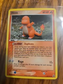 Pokemon TCG Ditto (Charmander) 37/113 EX Delta Species Yuka Morii LP - Image 1