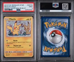 Pokemon Pikachu Team Up Blister Black Star Holo Promo SM162 PSA 9 - Image 3
