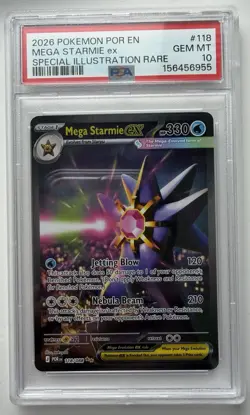 2026 POKEMON PERFECT ORDER SPECIAL ILLUSTRATION RARE #118 MEGA STARMIE EX PSA 10 - Image 4