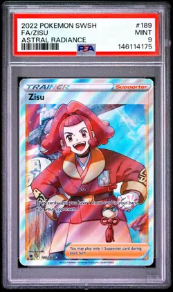 2022 Pokemon Sword & Shield Astral Radiance Zisu #189/189 Ultra Rare PSA 9 - Image 1